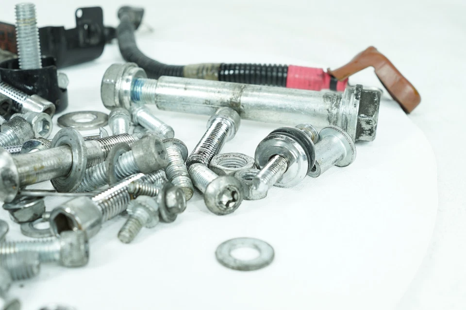 13 Harley Sportster 883 OEM Hardware Bolts Nuts Brackets Positive Battery Cable - Image 4 of 4