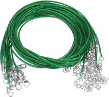 10Pcs Waxed Necklace Cord Bulk, 23 Inches and 1.5Mm Dia Necklace String Rope wit