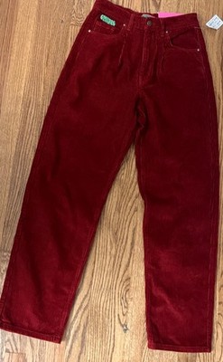NEW Empyre Corduroy Pants 26 Burgundy Tori Baggy Grunge Skater Wine Small Women