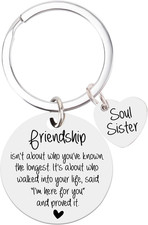 Sister Best Friend Keychain - Thoughtful Gifts for Women and Friendship