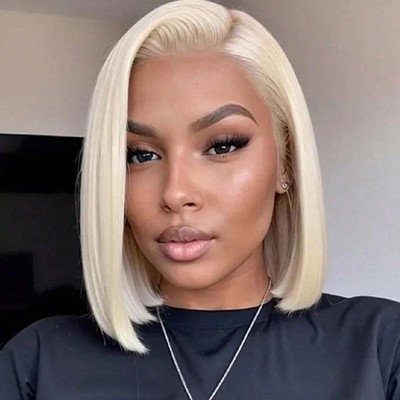 Perselene 613 Blonde Bob Wig Human Hair 4x4 HD Lace Front Pre Plucked 180% Densi