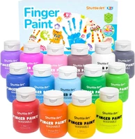 Fingerfarben Kinder Ungiftig, 15 Farben Fingerfarben Set (Je 60Ml), Waschbare Fi