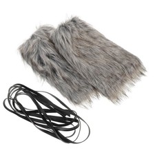 1 Pair Women Fuzzy Leg Warmers: Fluffy Faux Fur Boot Covers - Legwarmers with