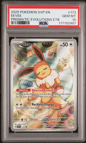 2025 POKEMON SVP EN-SV BLACK STAR PROMO #173 EEVEE PSA 10