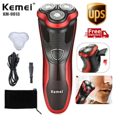 Electric Shaver Cordless Men's Razor Rotary Wet/Dry Pop-Up Waterproof Trimmer US