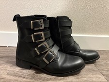 Wills Vegan  4 Strap Biker Boots