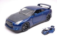 Jada 1/24 Brian's Nissan Gt R 2009 Fast Furious 7 Blau Statisches Modell Diecast