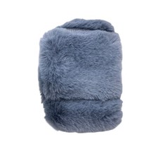MYTAGALONGS Zippered Ear Bud Case/AirPods Travel Case Gray Faux-Fur Soft