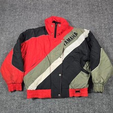 Vintage Yamaha Sportswear Jacket Womens Medium Multicolor Bomber Motorcycle