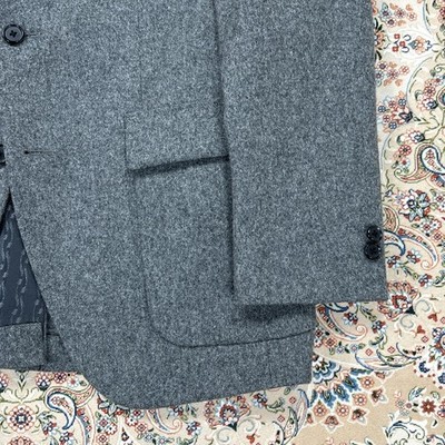 S+, Size 40R] Kenneth Field Fox Brothers Flannel Blazer Gray Sack