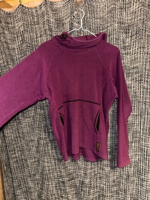 Melanzana Micro Grid Hoodie Purple Mens Medium 