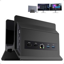 USB C Laptop Docking Station Dual Monitor, 11 in 1 Vertical Dock with 2 HDMI ...