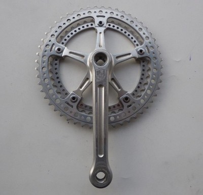 CAMPAGNOLO NUOVO RECORD RIGHT SPIDER ARM DRILLED CHAINRINGS 42/52 - GC