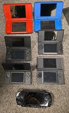 Lot of 7 Nintendo DS Lite Dsi XL Mario Psp Consoles As Is Parts Repair 