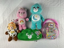 Carebears Plush Lot, Care Bears Pencil Pouch, Care Bears Jewelry Case