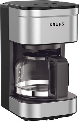 KRUPS Simply Brew Compact 5 Cup Coffee Maker: Stainless Steel Design, Pause