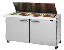 Turbo Air PST-60-24-N-FL 60" Mega Top Sandwich/Salad Prep Table w/ 2 Doors, 2...