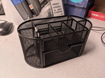 EOOUT Desk Organizer, Pencil Holder for Desk, Mesh Office Desk Accessories with 
