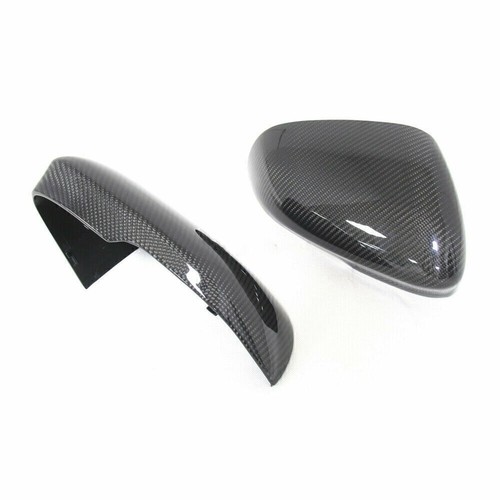 2PCS Replacement Carbon Fiber Mirror Cap Cover For Jaguar XK XF XJ XKR XE 2009+ - Picture 3 of 6