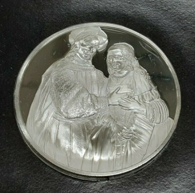 Franklin Mint Genius of Rembrandt PR .925 Silver Medal - Bridal