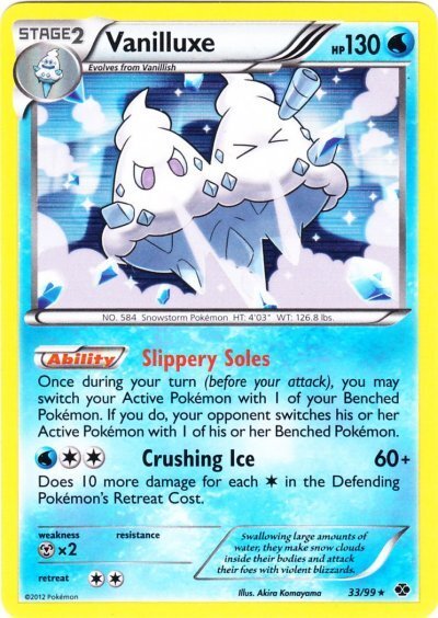Vanilluxe - 33/99 - Holo Rare LP, English Pokemon Next Destinies
