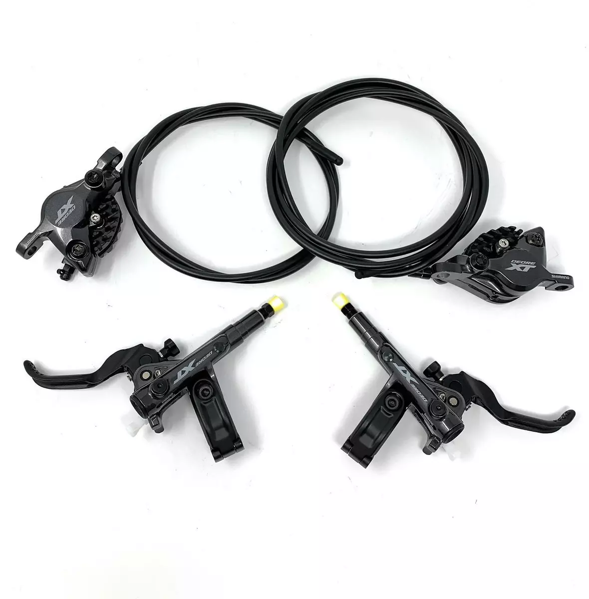 Shimano DEORE XT M8100 Hydraulic Disc Brake Set (Front & Rear) w/ Metal Pads New