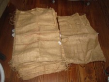 LOT OF 19 used BURLAP jute COFFEE BEAN BAGS made in india 30 x 18