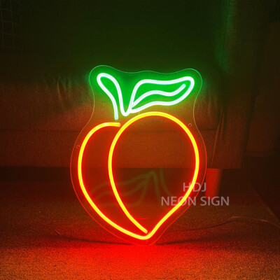 Custom Neon Signs Peach Vintage Night Light LED Neon Light Home Shop Wall Decor
