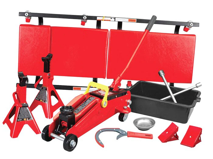 KIT HERRAMIENTAS PARA TALLER COMBO Gato carretilla, caballetes, camilla.. JMV001