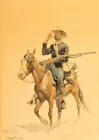 Western Cowboy vintage Art Giclee Printed Oil Painting Print