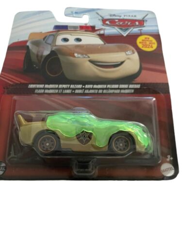 2024 DISNEY/PIXAR CARS LIGHTNING McQUEEN DEPUTY HAZARD with Slime - Picture 2 of 4