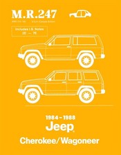 1984 - 1988 Jeep Cherokee Wagoneer Bodywork Shop Manual - M.r. 247 1984 - 1988 Jeep Cherokee Wagoneer Bodywork Shop Manual - M.r. 247