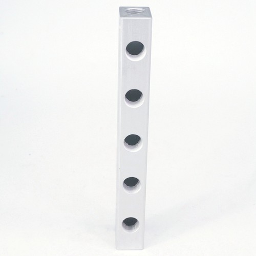 Divisor de bloque de colector de aire neumático de aluminio macizo de 2-10 vías BSP de 1/4" - Imagen 15 de 31