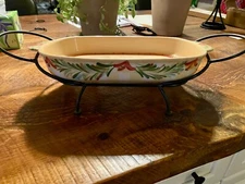 Gail Pittman Siena Rectangular Baker 13 X 9 Casserole Dish With Serving Tray Set