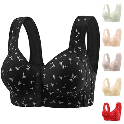 Underwear Women's Sleep Gathering Front Buckle Without Steel Ring Vest Bra