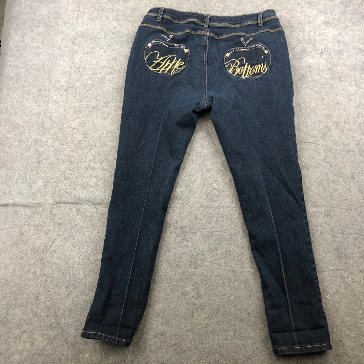 Vintage Apple Jeans Womens 14 Low Skinny Stretch Embellished | eBay