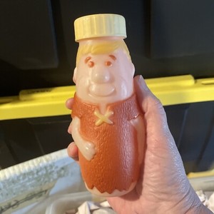 Vintage Evenflo Flintstones Baby Bottle  Barney Rubble Hanna Barbera 1977