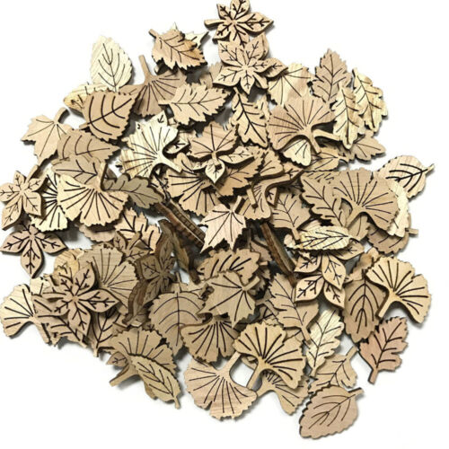  100 Pcs Cup Turners for Tumblers Wooden Plate DIY Eco Friendly Non-toxic Leaf - Picture 1 of 11