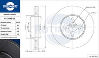 Rotinger 2X Bremsscheibe Vorne Ø255 Mm BelüFtet FüR Toyota Corolla ZZE12_