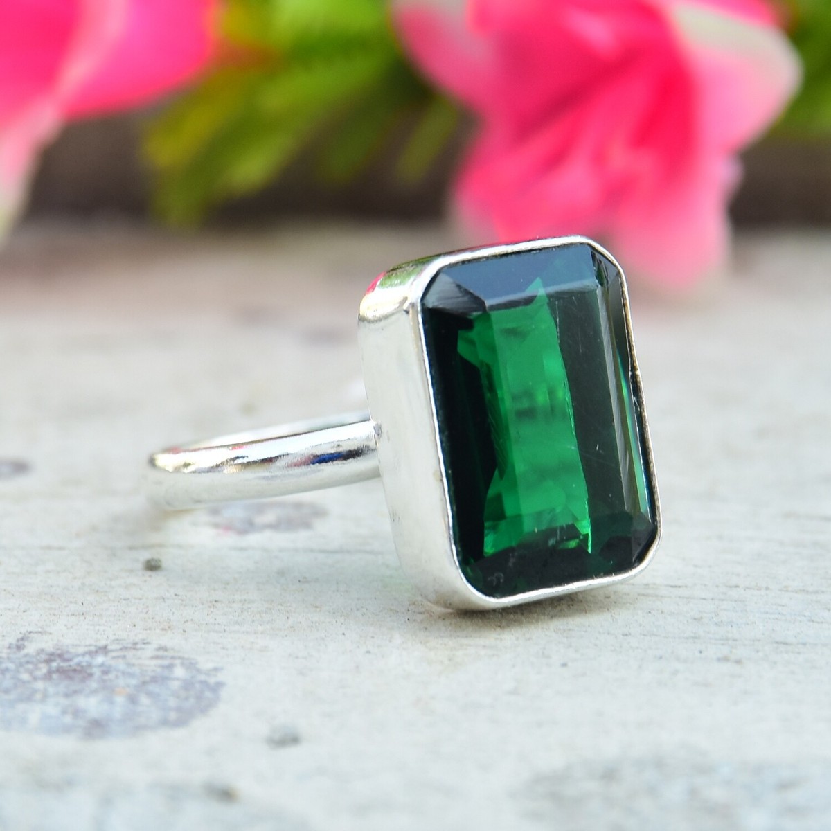 C7942 Set di gioielli Diopside in argento Sterling naturale con collezione ispir