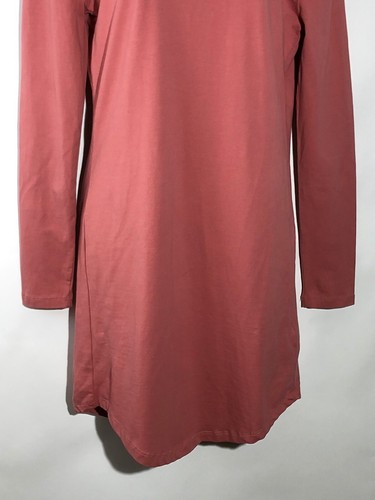 Vestido túnica Primark M rosa mezcla de algodón manga larga cuello redondo elástico informal - Imagen 4 de 9