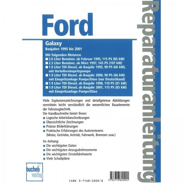 Thumbnail - Ford Galaxy Typ Wgr (1995 Bis 2006) Reparaturanleitung Bucheli Verlag