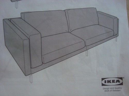 Ikea NOCKEBY Sofa BODY COVER ONLY Slipcover TENO DARK GRAY Grey 99 1/4" NEW - Picture 22 of 22