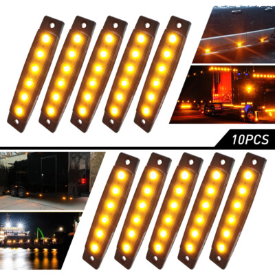 AUXITO Amber Smoked LED Strip Running Signal Lights – IP67 Waterproof For Trucks & Trailers