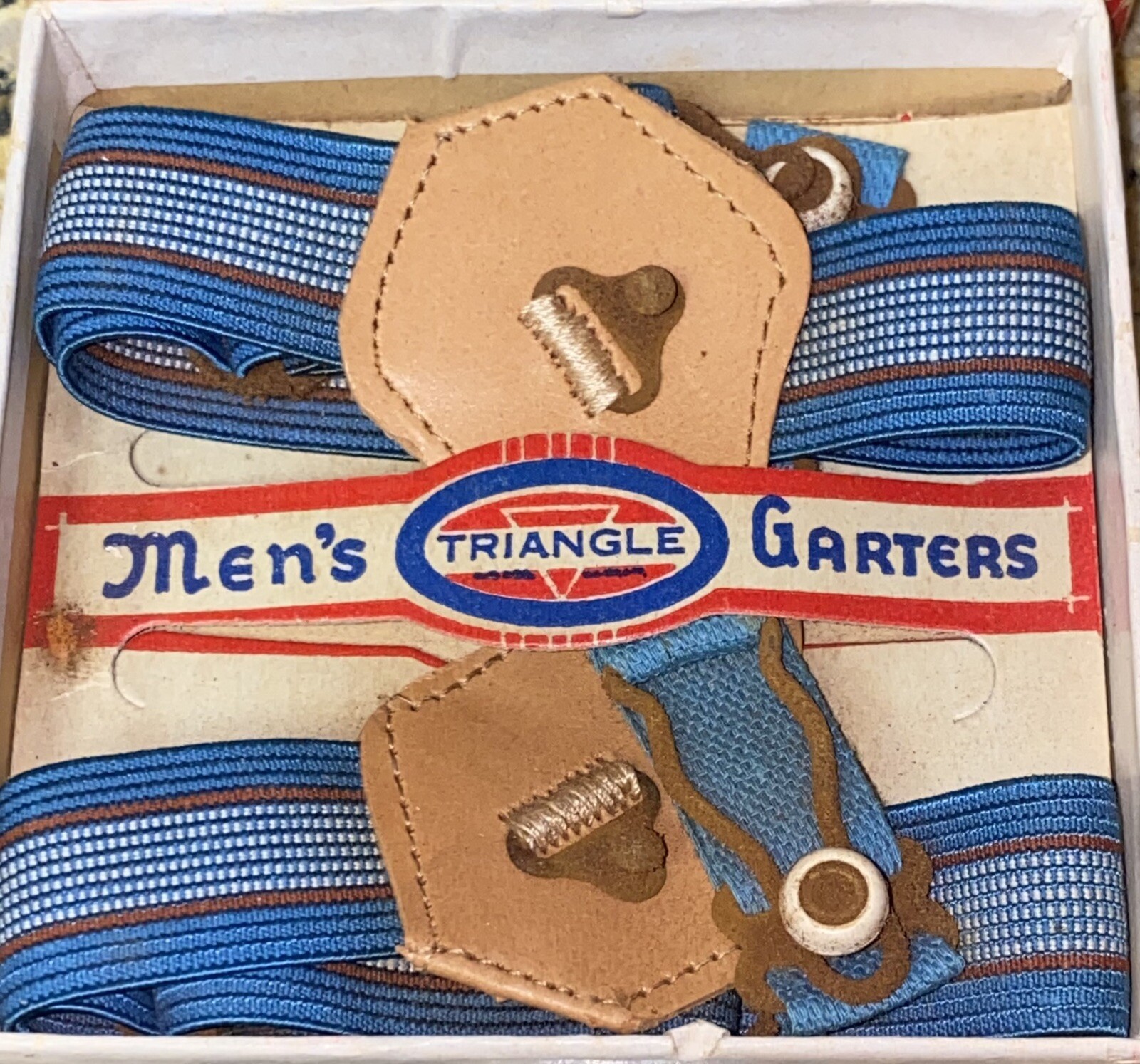 Essuie-moyeux MARGIL Vintage 1940s-1970s En Cuir – Nettoyeur Jante Strap Button – Neuf Avec Défaut