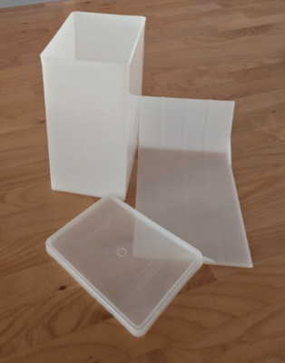 Vintage Tupperware Half Gallon Ice Cream Keeper #484, Insert Tray #485 Sea1 #486