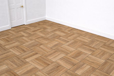 1:12 Scale Dolls House Miniature &ndash; Light Oak Wood Herringbone Flooring Sheets x2