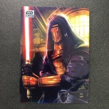 2024 Topps Chrome Star Wars Galaxy Art of the Sith Darth Revan Aqua /199