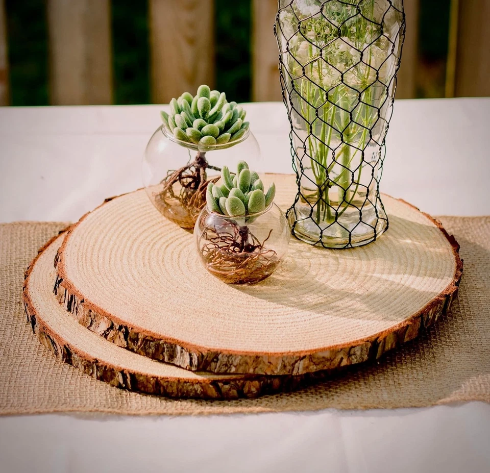 Hand-Crafted Wood Slices for Centerpieces - Image 4 of 4