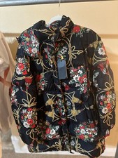 Authentic GUCCI Padded cape coat with flowers and tassels Size: 46